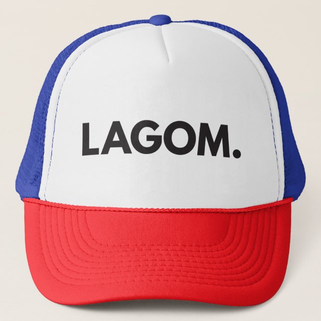 Lagom B&W Trucker Hat (Front)