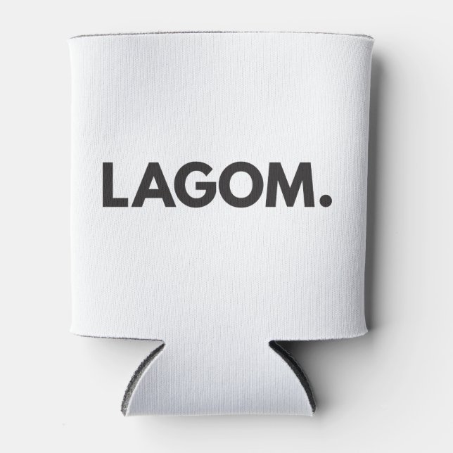 LAGOM. Black and White Can Cooler (Front)