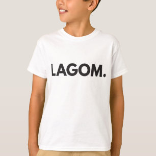 LAGOM. Black and White T-Shirt