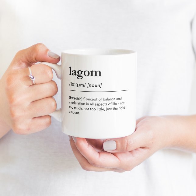 Lagom definition scandinavian nordic swedish coffee mug (Creator Uploaded)