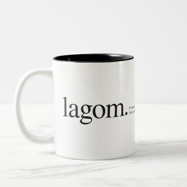 Lagom Wiki Two-Tone Coffee Mug (Left)