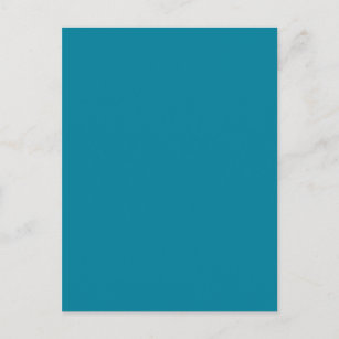 Lagoon Deep Teal Blue Solid Trend Colour Backgroun Postcard