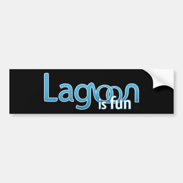 Lagoon Is Fun Logo Bumper Sticker (Front)