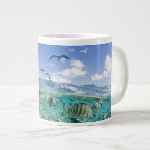 Lagoon safari trip featuring Stingrays Large Coffee Mug