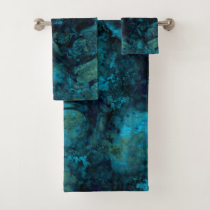 Lagoon Stone Abstract Bath Towel Set