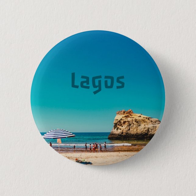 Lagos Beach 6 Cm Round Badge (Front)