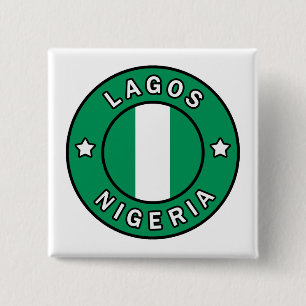 Lagos Nigeria 15 Cm Square Badge