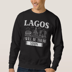 Lagos Nigeria City Skyline Map Travel 1 Sweatshirt