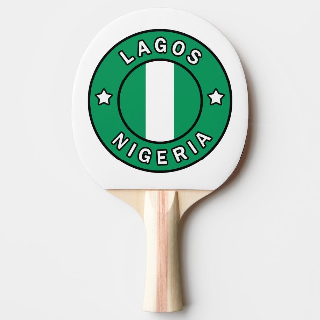Lagos Nigeria Ping Pong Paddle (Front)