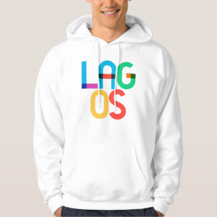 Lagos Nigeria Pop Art Letters Hoodie