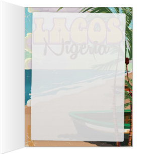 Lagos, Nigeria vintage travel poster
