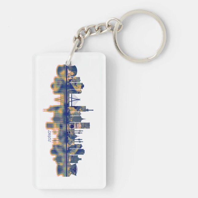 Lagos Skyline Key Ring (Back)