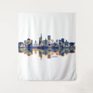 Lagos Skyline Tapestry