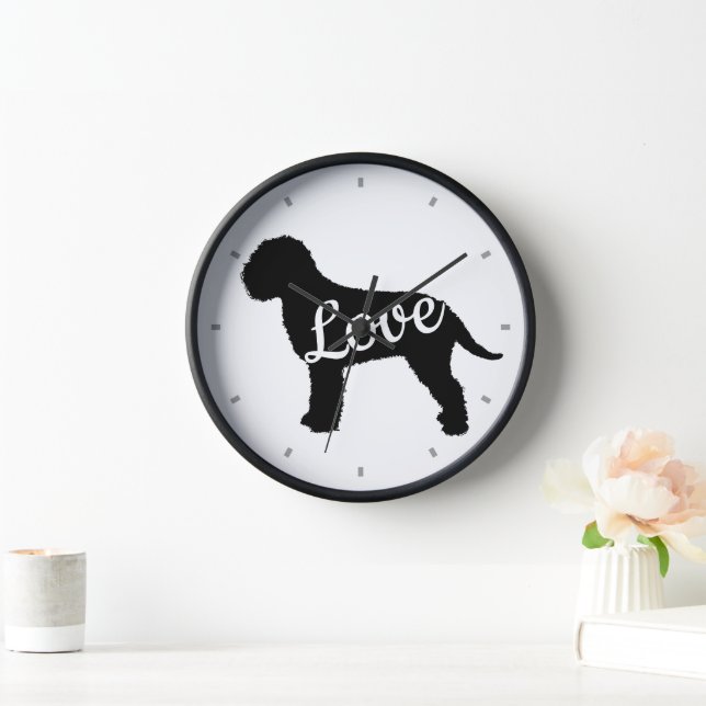 Lagotto Love Black Clock (Home)