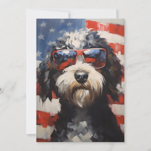 Lagotto Romagnolo 4th of July Independence day Holiday Card