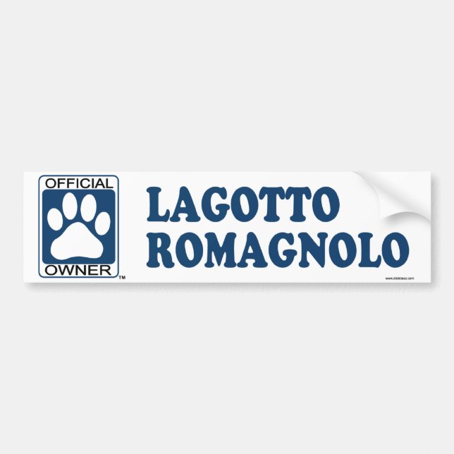Lagotto Romagnolo Blue Bumper Sticker (Front)