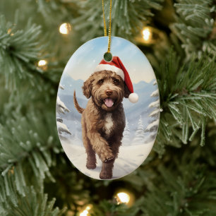 Lagotto Romagnolo Christmas Ceramic Tree Decoration