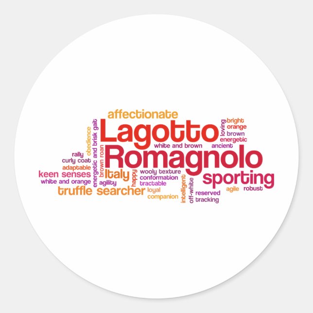 Lagotto Romagnolo Classic Round Sticker (Front)