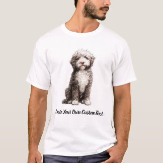 Lagotto Romagnolo Dog Create Your Own Custom Text  T-Shirt