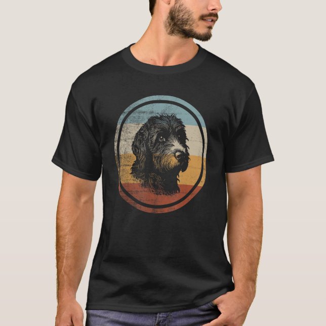 Lagotto Romagnolo Dog Retro Vintage Design T-Shirt (Front)