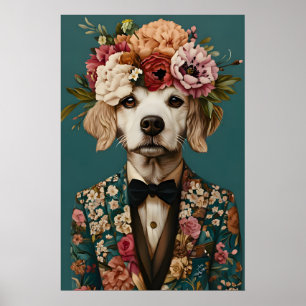 Lagotto Romagnolo In Suit Poster, Lagotto Poster