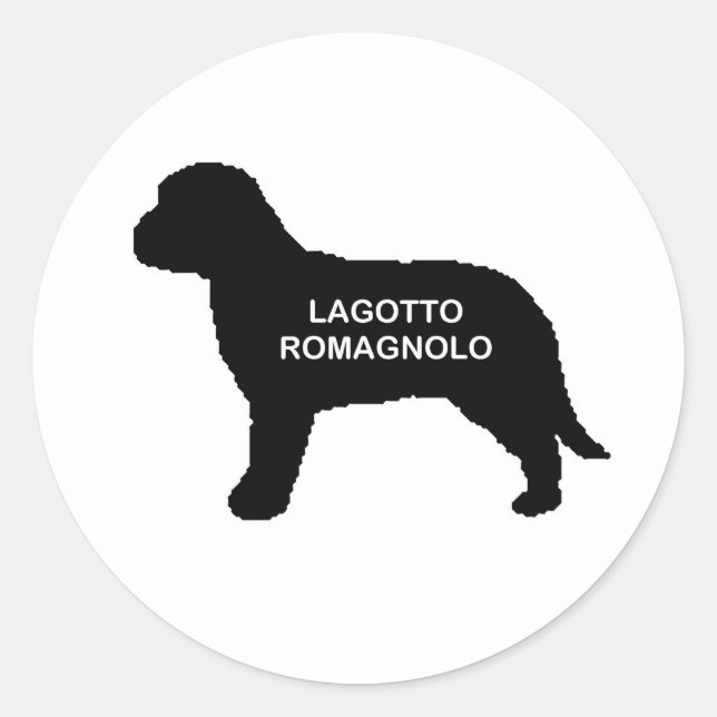 lagotto romagnolo name silo classic round sticker (Front)