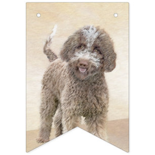 Lagotto Romagnolo Painting - Cute Original Dog Art Bunting