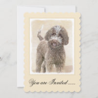 Lagotto Romagnolo Painting - Cute Original Dog Art