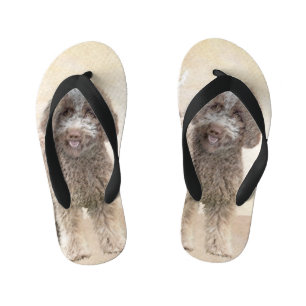 Lagotto Romagnolo Painting - Cute Original Dog Art Kid's Jandals