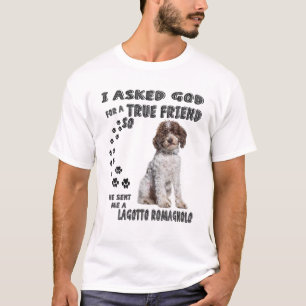Lagotto Romagnolo Saying Mum Dad Print, Italian Wa T-Shirt