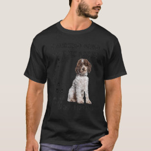 Lagotto Romagnolo Saying Mum Dad Print, Italian Wa T-Shirt
