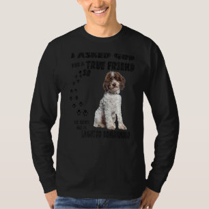 Lagotto Romagnolo Saying Mum Dad Print Italian Wat T-Shirt