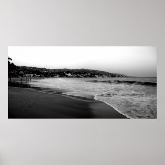 Laguna Beach B&W Poster