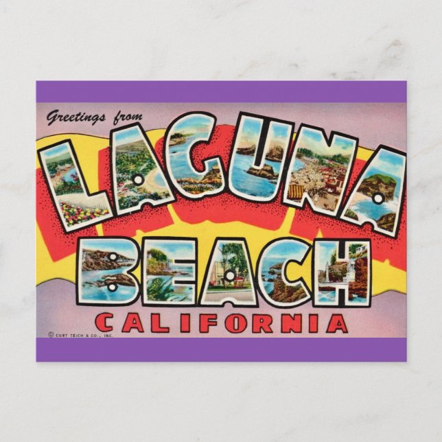 Laguna Beach CA Postcard (Front)