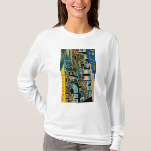 Laguna Beach, California - Large Letter Scenes T-Shirt
