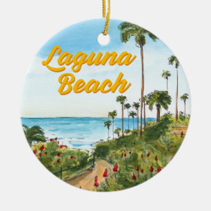 Laguna Beach California Ornament – Coastal Art