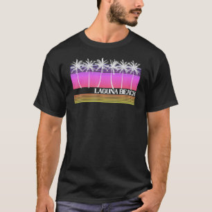 Laguna Beach California Retro Vintage Beach Sunset T-Shirt