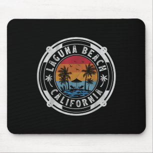 Laguna Beach California Summer Vacation Vintage Su Mouse Pad