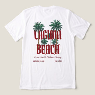 Laguna Beach California Surf Palms Graphic T-Shirt Tri-Blend Shirt