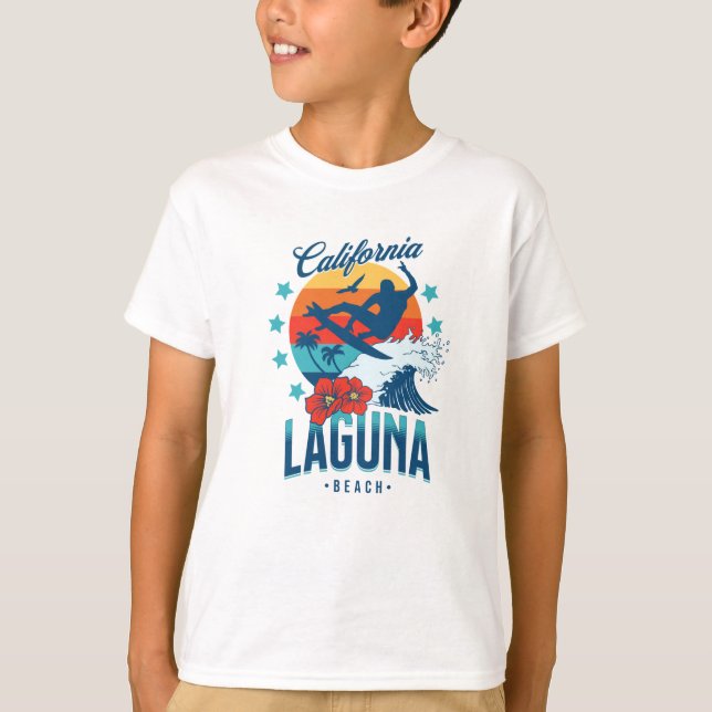 Laguna Beach California surfing T-Shirt (Front)