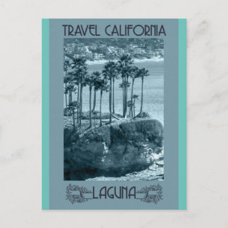 LAGUNA BEACH CALIFORNIA VINTAGE TRAVEL POSTCARD