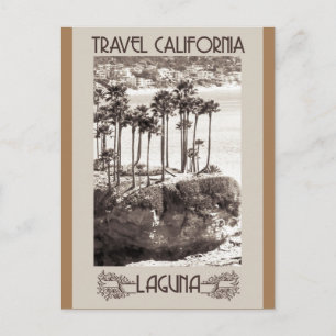 LAGUNA BEACH  CALIFORNIA VINTAGE TRAVEL POSTCARD