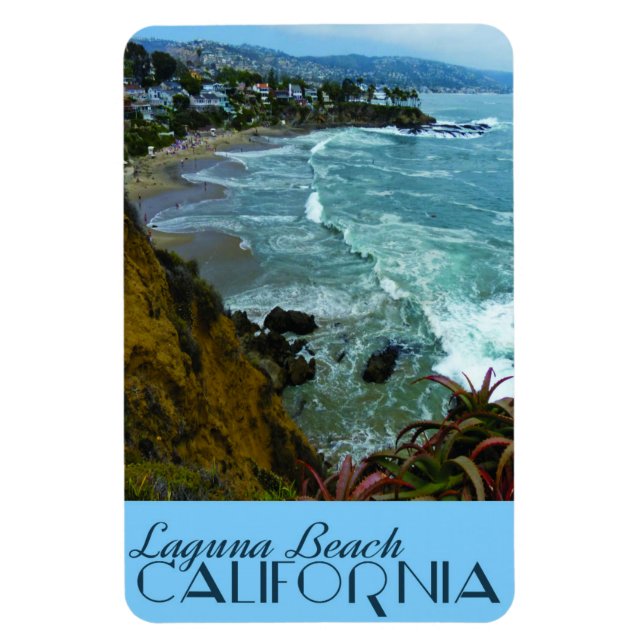 Laguna Beach California Vintage Travel Poster Magnet (Vertical)