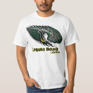 Laguna Beach California waves art value tee