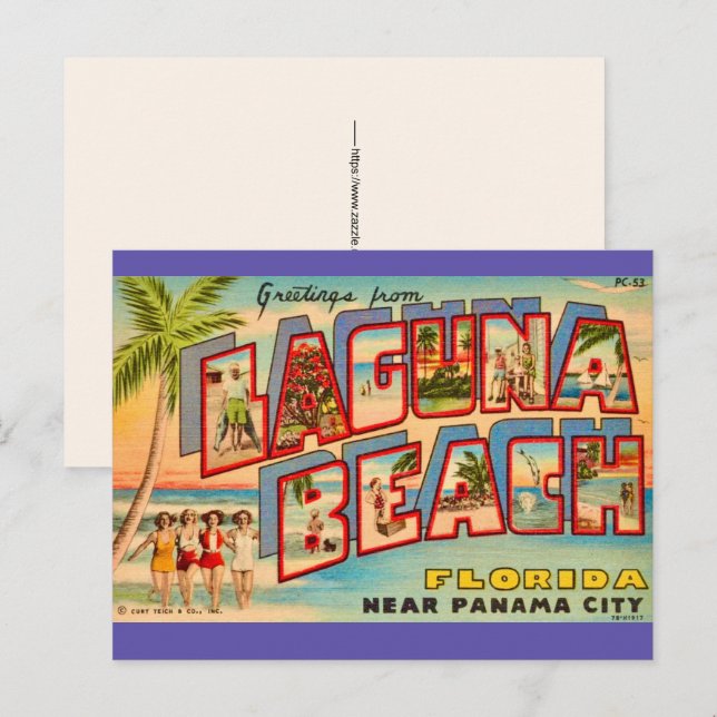 Laguna Beach FL Vintage Postcard (Front/Back)