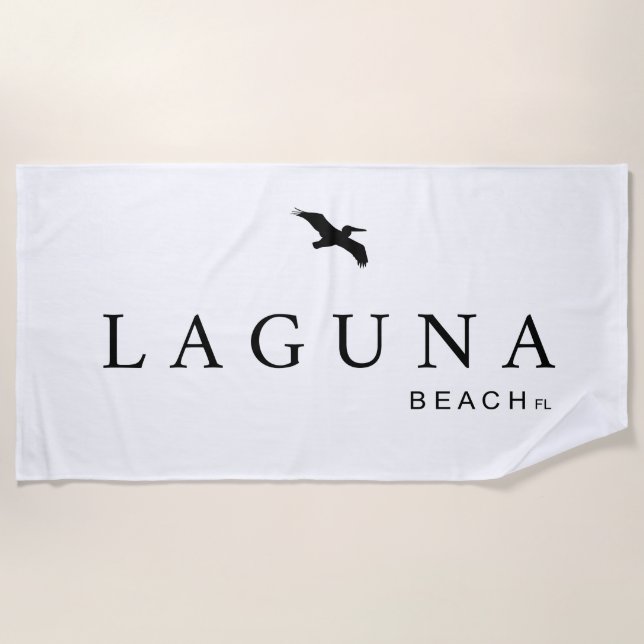 Laguna Beach, Florida Beach Towel (Front)
