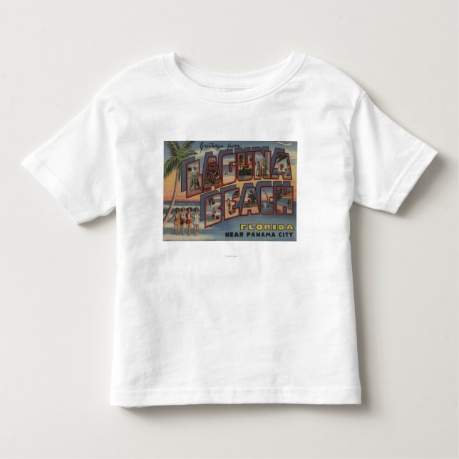 Laguna Beach, Florida - Large Letter Scenes Toddler T-Shirt (Front)
