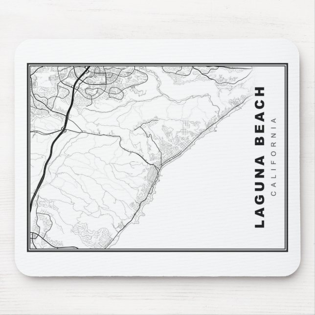 Laguna Beach Map Mouse Pad (Front)