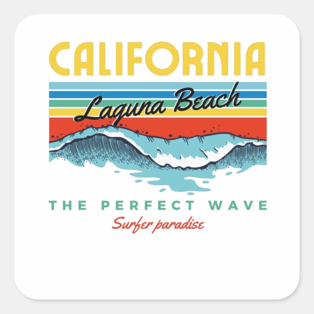 Laguna Beach Square Sticker (Front)