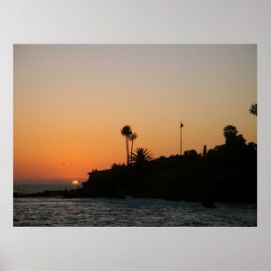 Laguna Beach Sunset Scenic Photo Poster